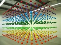 installation of 12 sided geometric form - a dodecahedron