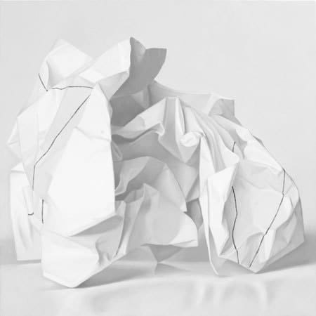 painting of crumpled paper