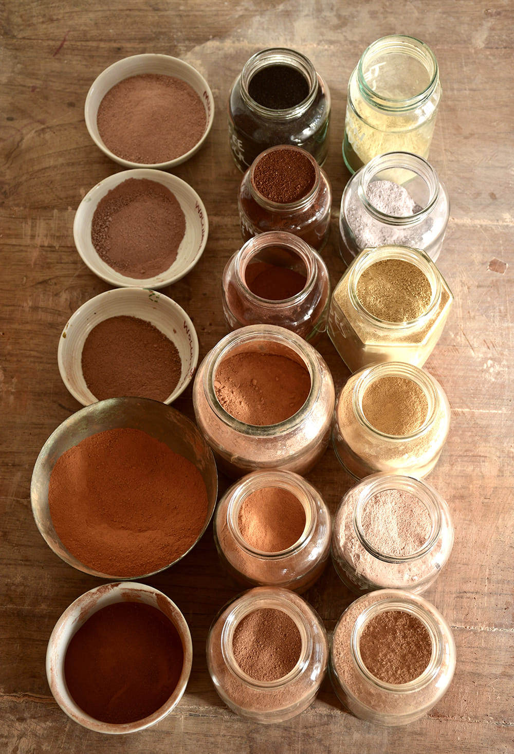 jars of pigment 