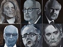 collection of 6 portraits 