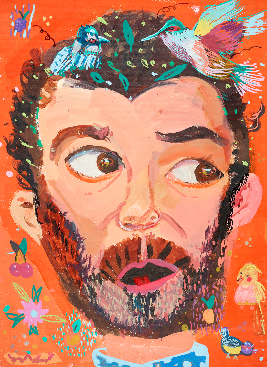 A colourful and imaginative portrait