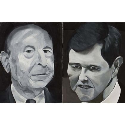 portraits of 2 men