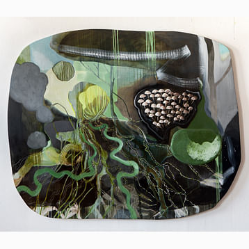 painting of plants, leaves and seeds 