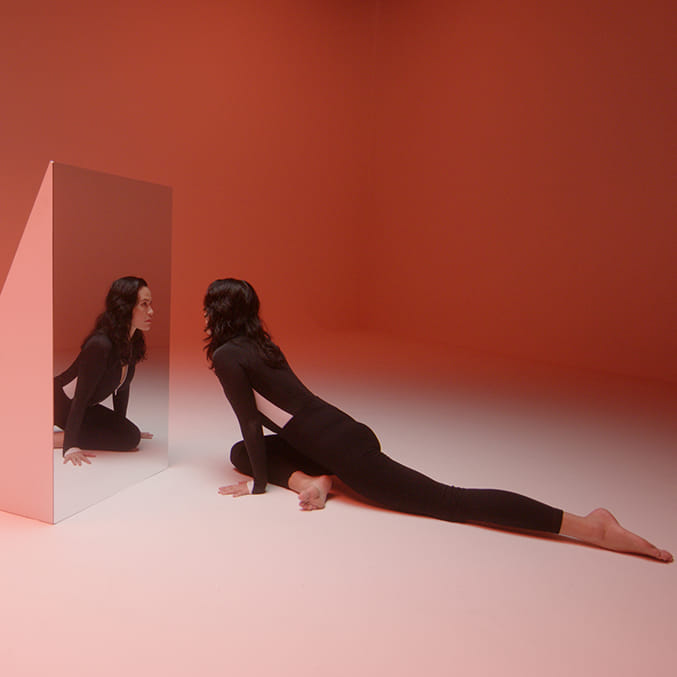 dancer looking in mirror