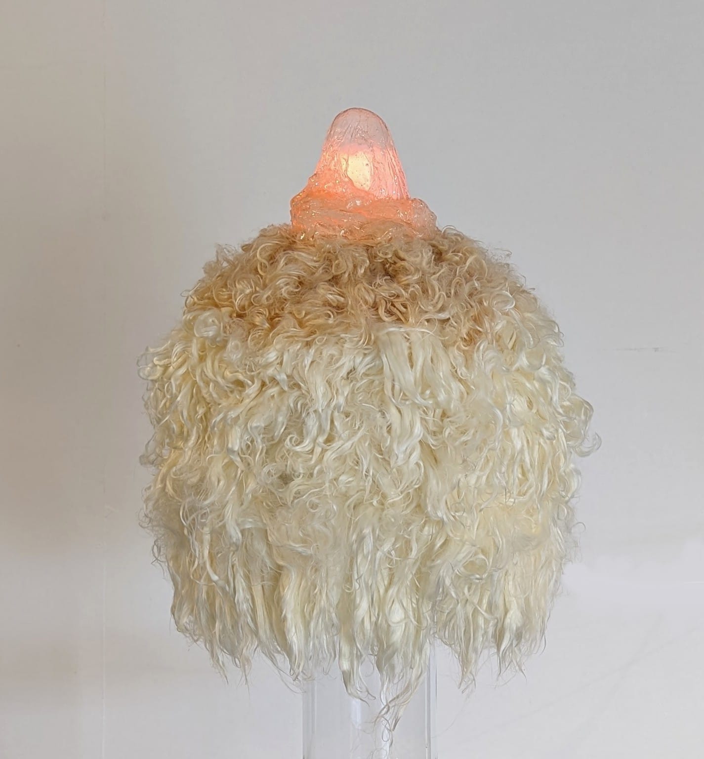 lamp made with wool fleece