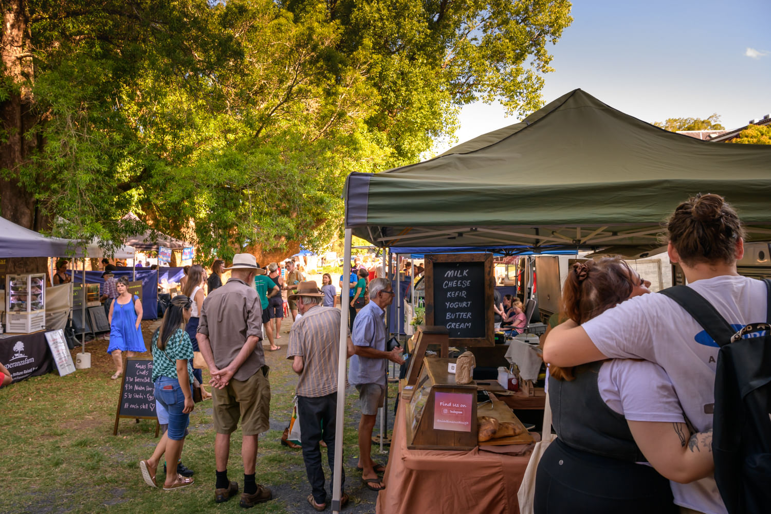 people at the Quad markets