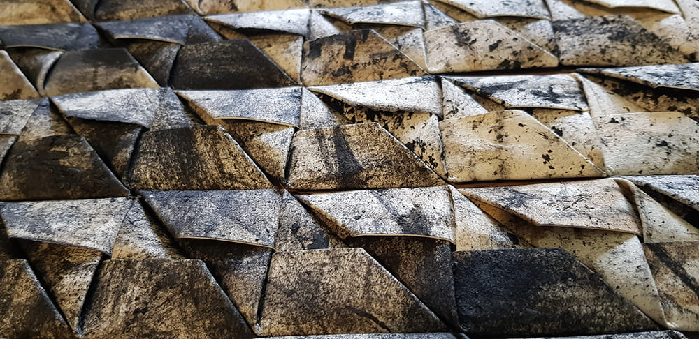 image constructed from folded paper