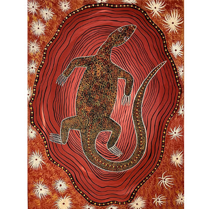painted image of goanna