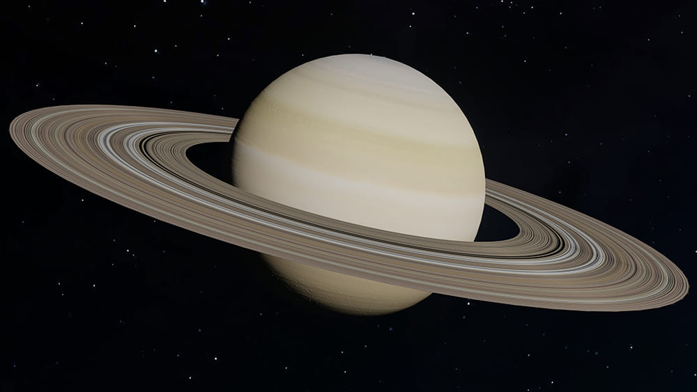 Saturn with rings 