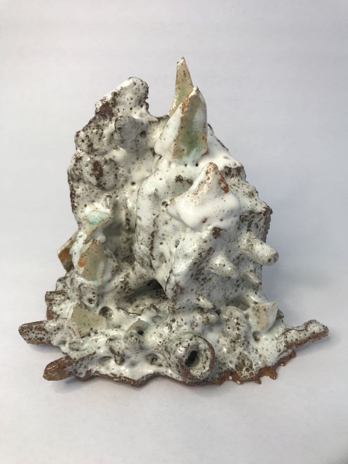 abstract form in glazed ceramics