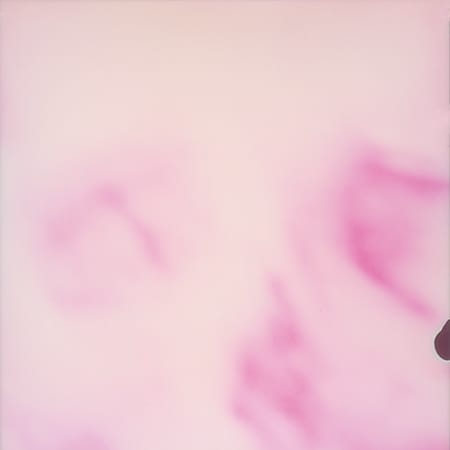abstract print with pale pink background and dark pink lines 