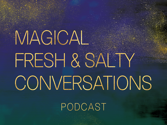 A blue, green ans yellow promotional tile