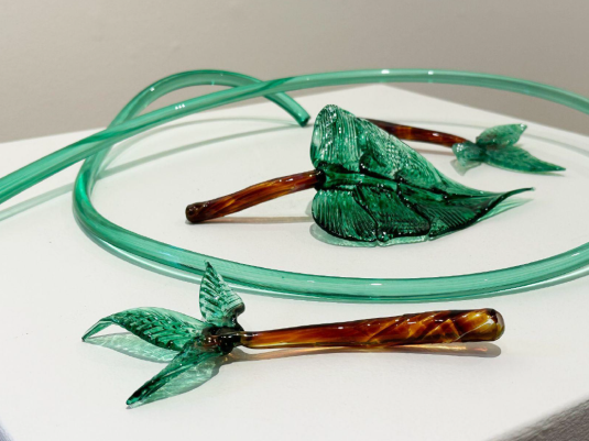 Guy Fredericks, Bleeding hearts and Morning glory (installation). Image courtesy Studio A