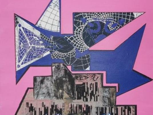 abstract image on pink background