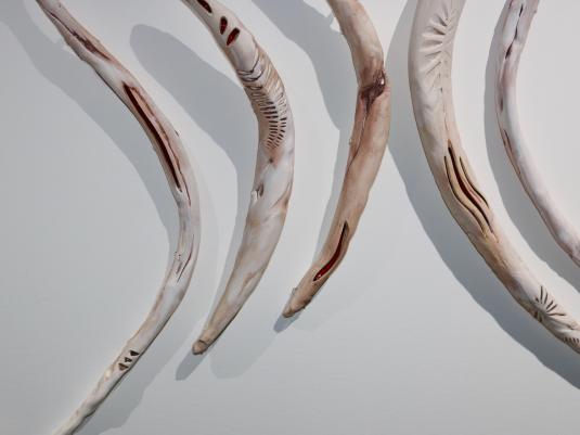 ceramic sculptures of bones