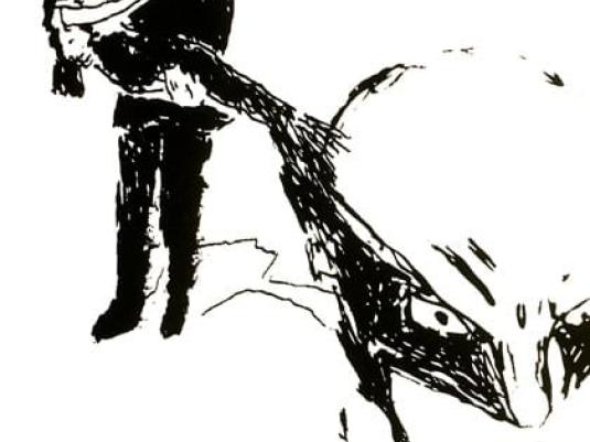 image of Franklenstein holding a mermaid with wolverine in foreground