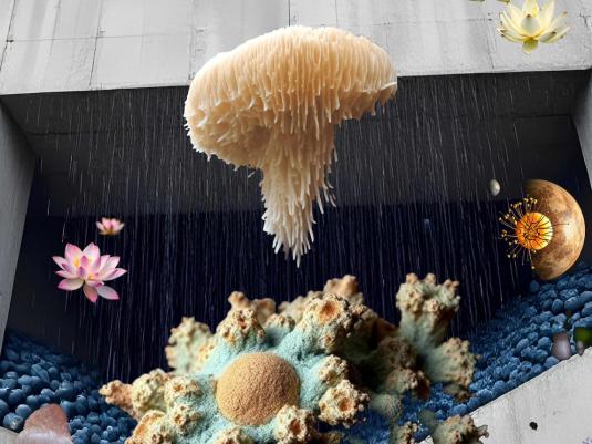 Marian Tubbs 'lotus eaters (wellness)' (detail) 2025, lenticular photograph. Courtesy the artist and STATION.