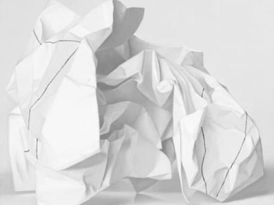 painting of crumpled paper