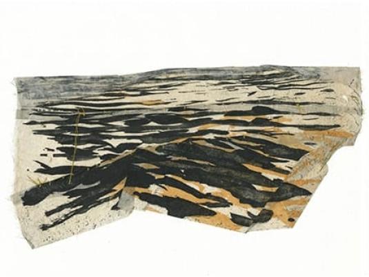 etching of block of wood