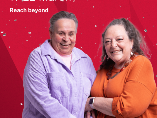 two smiling people
