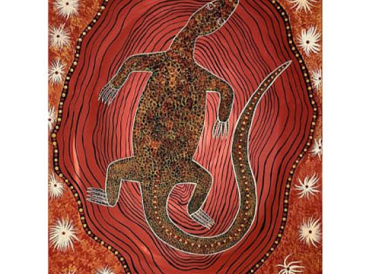 painted image of goanna