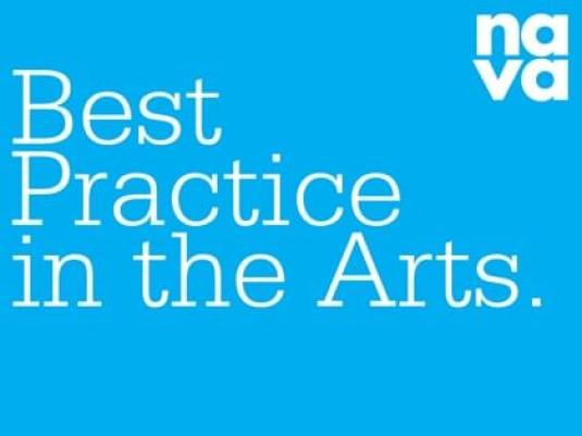 Promotional banner for "Best Practice in the Arts